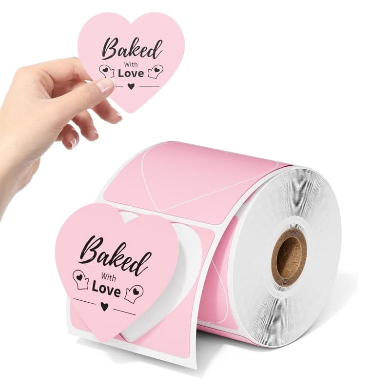 Phomemo 💘3" Pink Heart Thermal Labels for Shipping Label Printer