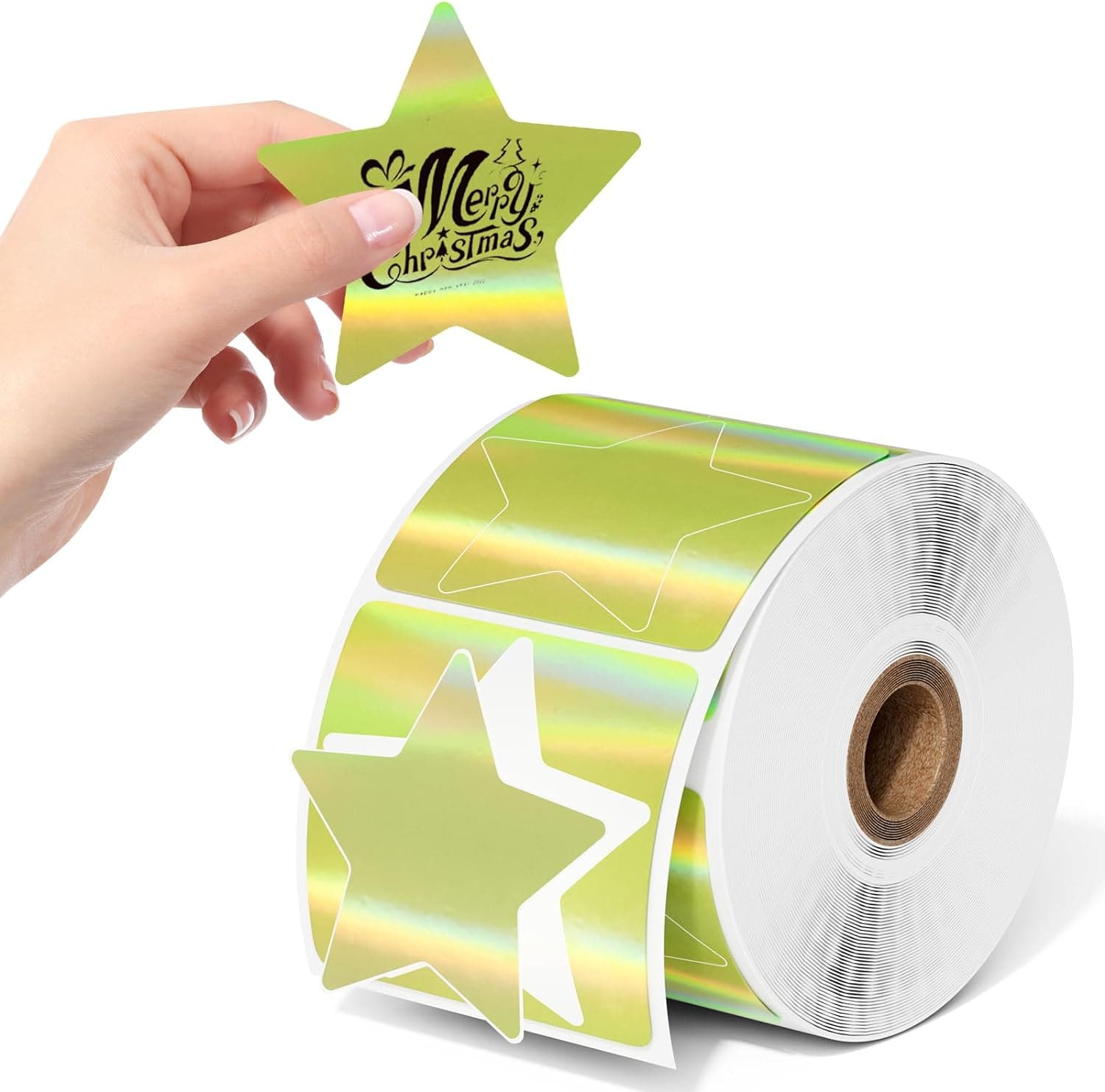 Phomemo 3" Golden Star Reflective Thermal Labels for Shipping Label Printer