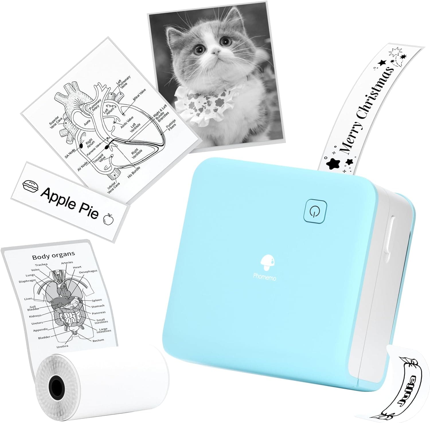 Phomemo 300dpi Photo Pocket Thermal Printer M02 Pro Mini Wireless Machine  for Plan Journal, Organization, Art Creation, Gift