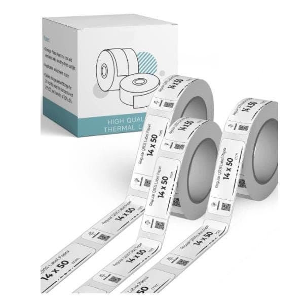 14 X 50mm White Label for Q30S Series - 3 Rolls - Phomemo