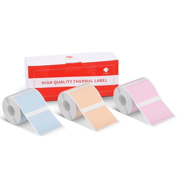 3 Rolls 50×30mm White Self-Adhesive Thermal Label for Phomemo M110