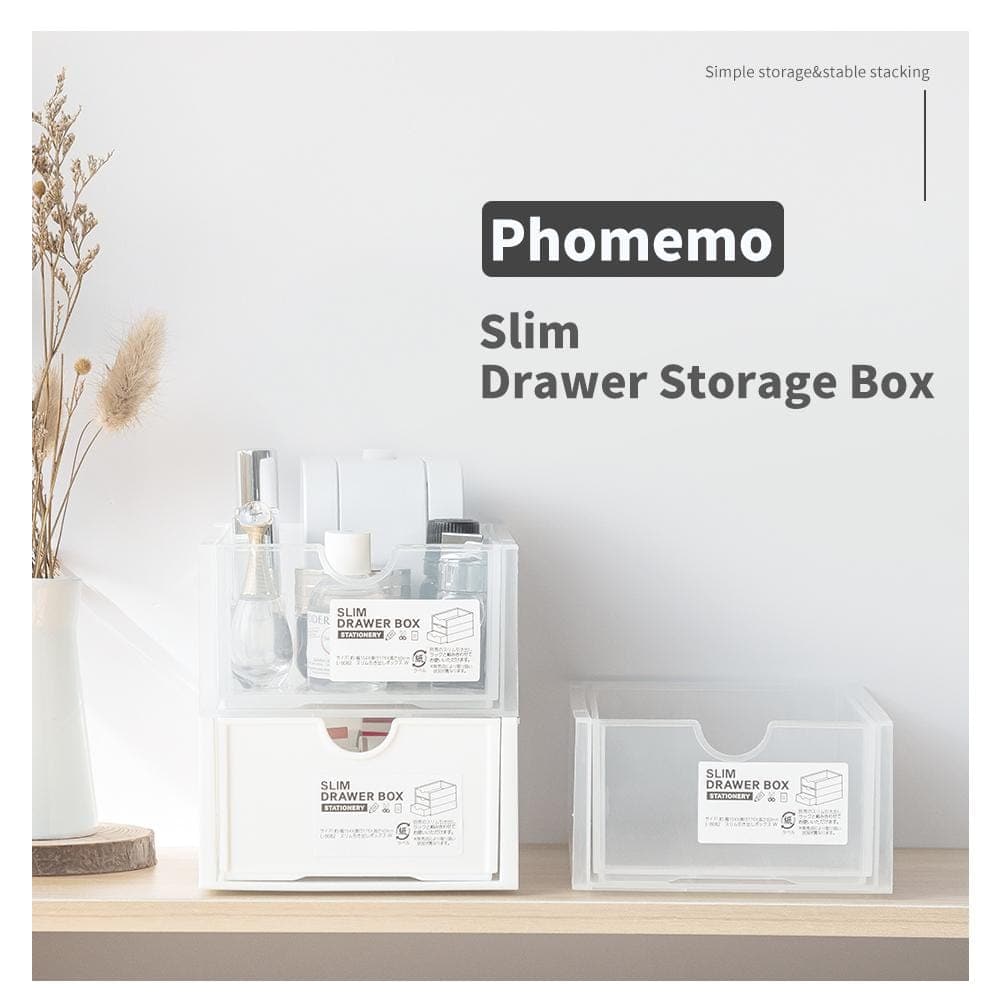 Phomemo White & Transparent Mini Stackable Storage Box