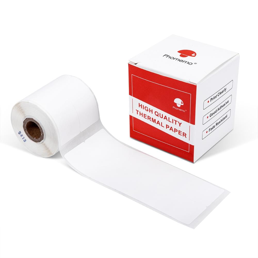 M110 Label Printer Paper, White Self-Adhesive Thermal Paper, Phomemo Label  Paper Compatible With M110, M120, M200, M220 Label Pr