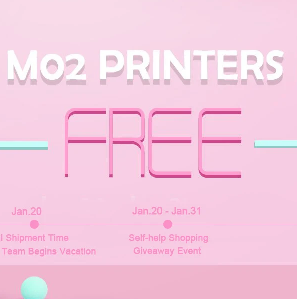 108 winners of Event：12 M02 Printers for free！