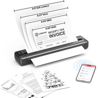 A Phomemo A4 thermal printer can print various paper sizes