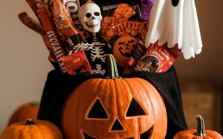 Use phomemo mini portable printer for decorating halloween gift baskets