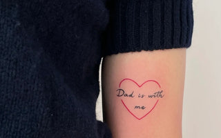 Heart with Dad is with me tattoo