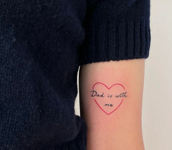 Heart with Dad is with me tattoo