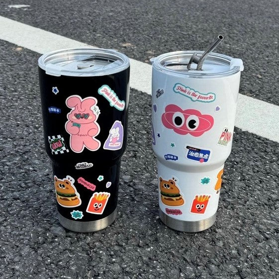 Decorating your custom tumbler with thermal sticker printer