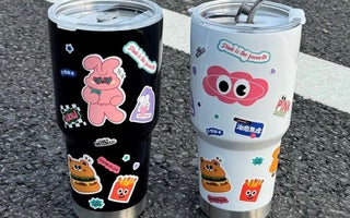 Decorating your custom tumbler with thermal sticker printer