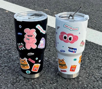 Decorating your custom tumbler with thermal sticker printer