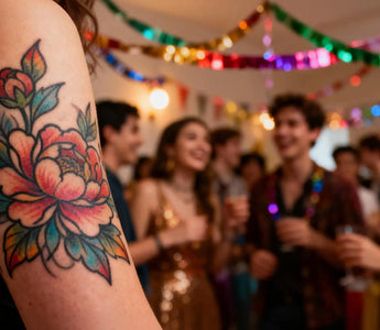 Phomemo M08F wireless tattoo stencil printer printing a complex design without ink