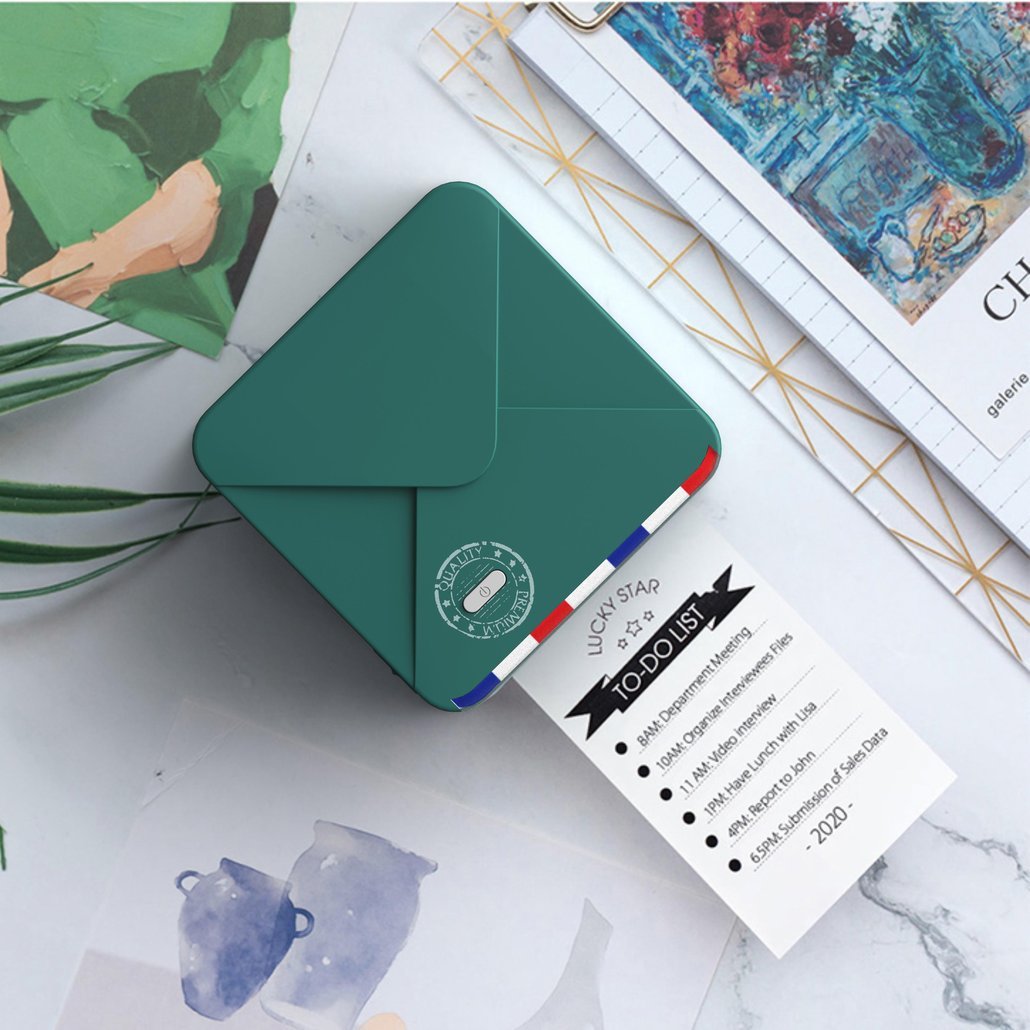 Summer Printer The dark green portable thermal printer refreshes the summer β Phomemo