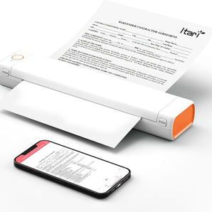 Phomemo M08F Portable Wireless Printer for Travel Mini Home Printer - White, Standard Printer