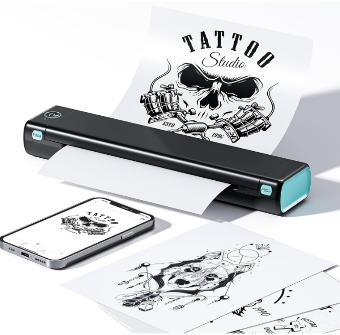 Macchina per stencil per trasferimento di tatuaggi con stampante per stencil per tatuaggi wireless