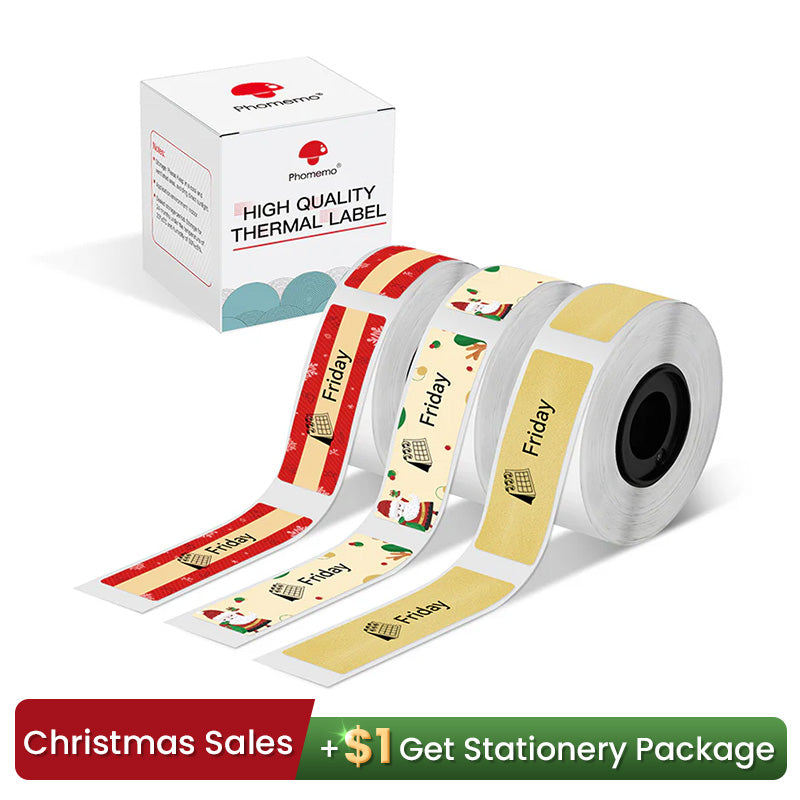 Phomemo D30/D35/Q30/Q30S Label Maker Tape 🎄Christmas Pattern🎅