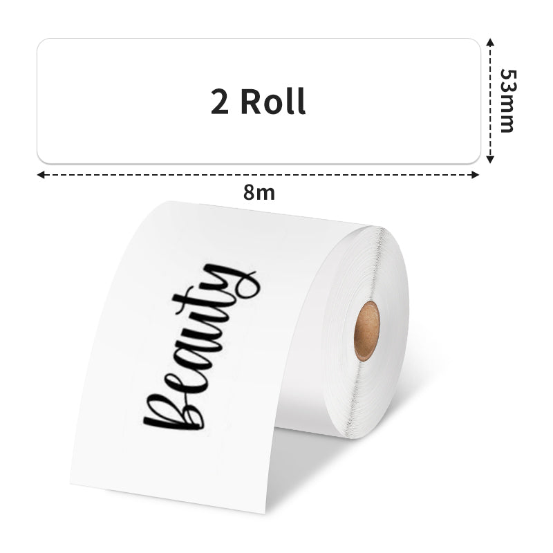 Phomemo 53mmx8m  Continuous White Non-Adhesive Label for M200/M220/M221