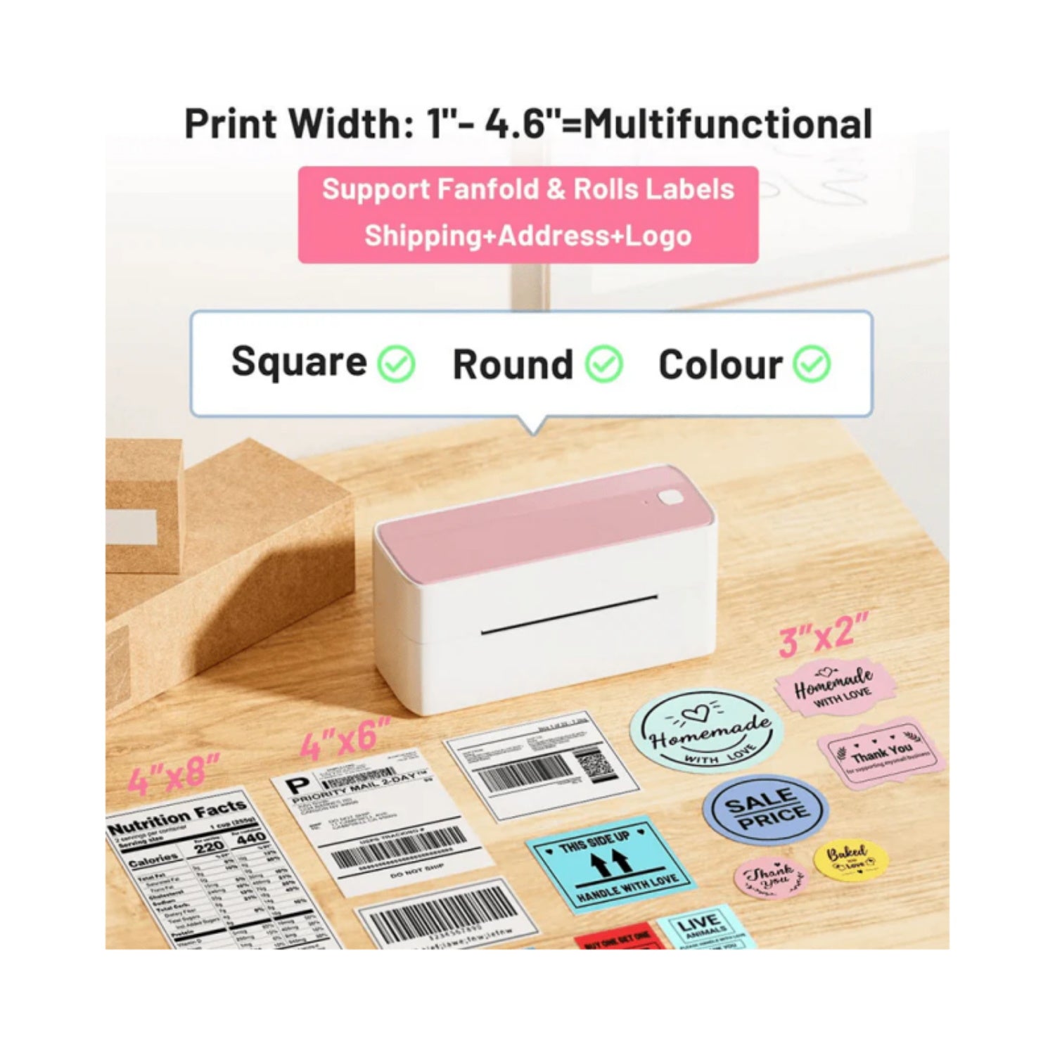 Phomemo PM-241-BT Bluetooth Shipping Label Printer