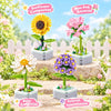 4 Pack Flower Building Blocks Kids, Assorted Mini Flower Pot Building Set Building Toys for Kids Teens Girls & Boys, Artificial Flowers Botanical Collection for Home Decor, 563 Pieces - Phomemo