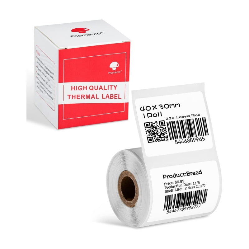 Phomemo 40 X 30mm Square White Thermal Label For M110/M120/M200/M220/M221