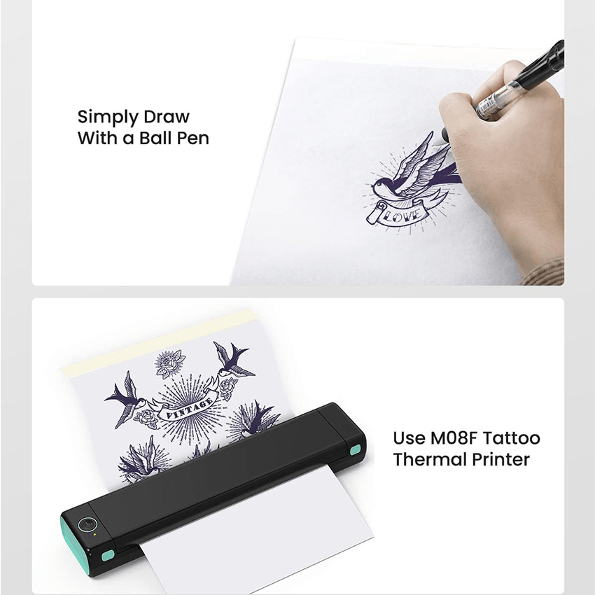 Phomemo M08f Wireless Tattoo Transfer Stencil Printer Tattoo - Temu