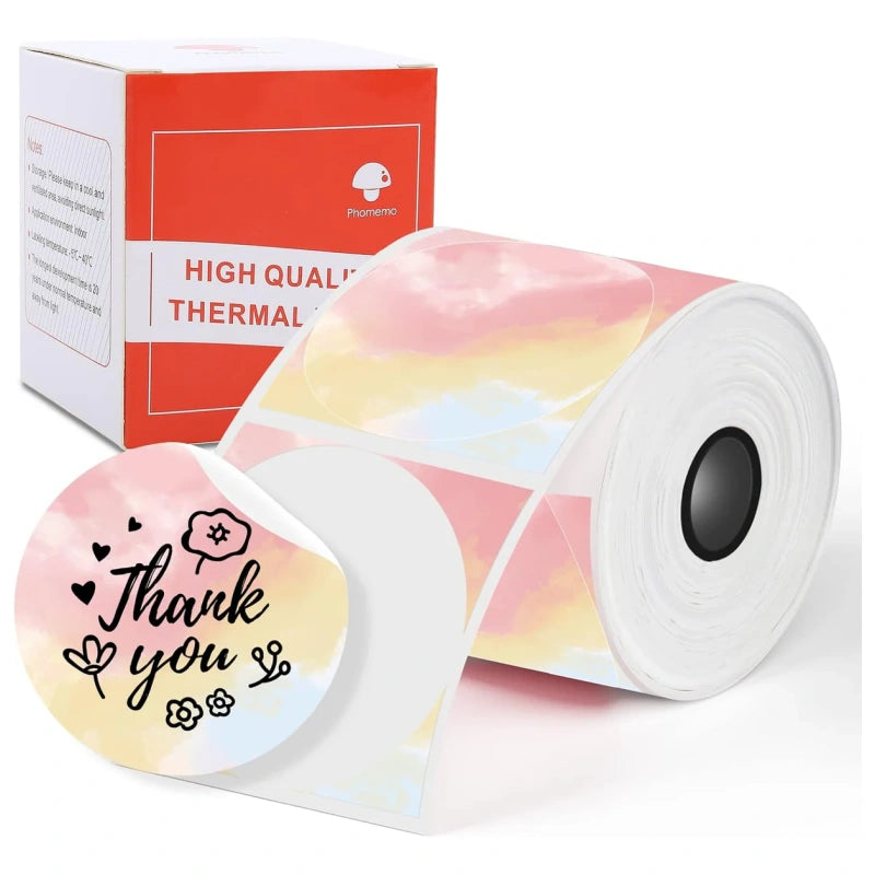 Phomemo 50×50mm Circle Thermal Gradient Color Label for M110/M221/M220/M120/M200-1Roll