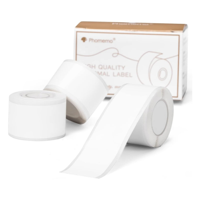 Phomemo 16mm x 6m White Continuous Thermal Adhesive Label for D50