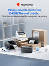 Phomemo Shipping Label Printer with Screen and Built-in Label Bin D421R 4x6 Bluetooth Thermal Printer with RFID Auto Detection, Real-time Paper Display, Only Compatible with D421R Labels,Standard Printer