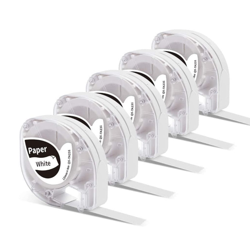 Phomemo 12 mm schwarzes auf weißem Papier Thermobänder für P12/P12PRO – 5 Packungen