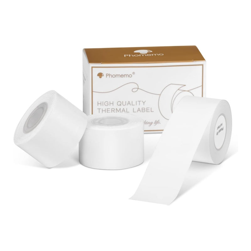 Phomemo 24mm x 6m White Adhesive Continuous Thermal Label for D50