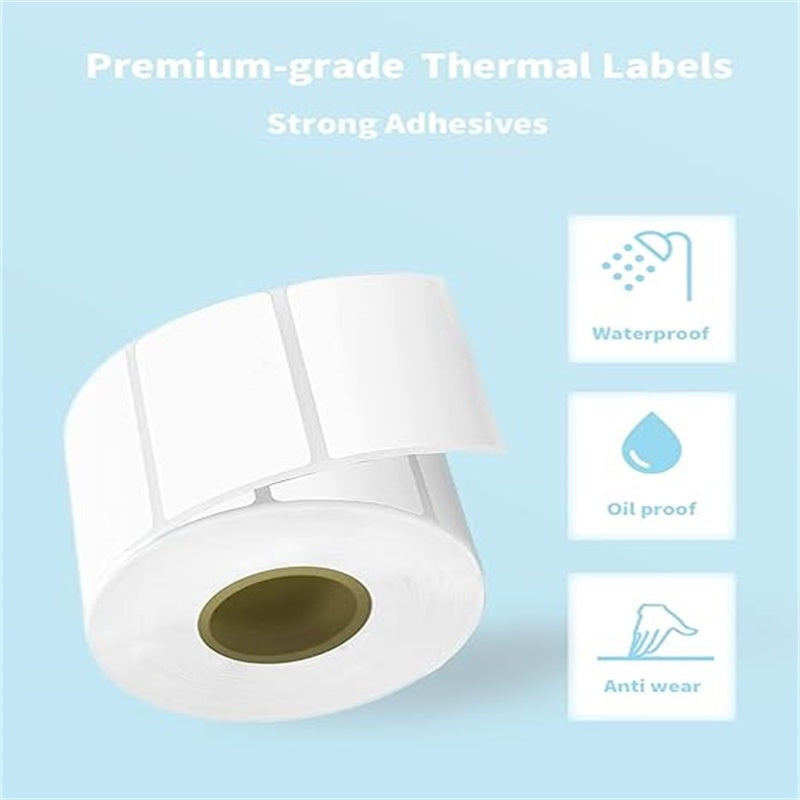 Phomemo 2.25”x1.25” Square  Thermal Labels For Shippig Label Printer (Roll of 1000 Labels)