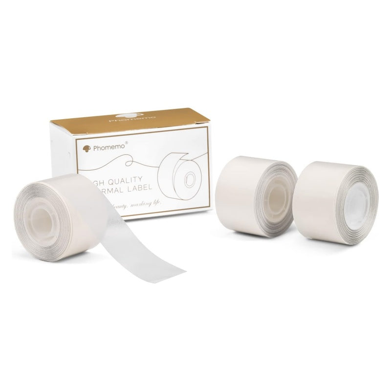 Phomemo 20mm X 6m Transparent Adhesive Continuous Thermal Label for D50