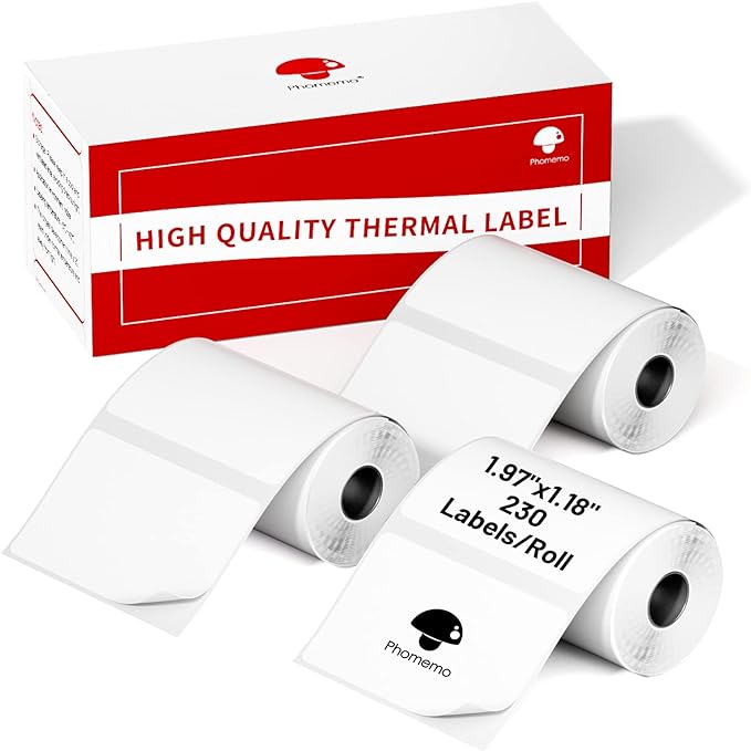 Phomemo 50×30mm Square White Thermal Paper for M110/M220/M120/M200/M221-3 Roll