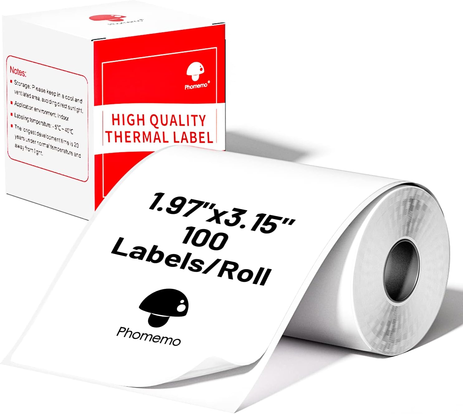 Phomemo 50 X 80mm Square White Label For M110/M120/M200/M220/M221-1 Roll
