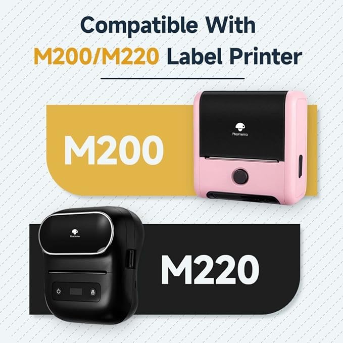 Phomemo 70 X 40mm 1 Roll Square White Label for Phomemo M200/M220 Label Printer