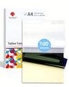 Phomemo Tattoo Transfer Paper, 100 Sheets, A4 Size Tattoo Stencil Paper Thermal Stencil Paper for Tracing Crisp, DIY Tattoo Tracing Paper, For M08F Printers, Tattoo Supplies for Studios & Beginners for standard printer