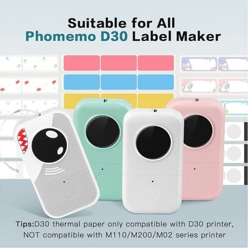 12mm X 40mm Laser Silver Label Paper for D30/D35 - Phomemo