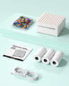 Phomemo M02C Mini Sticker Printer, Mini Printer with DIY Building Blocks Bluetooth Thermal Sticker Maker Machine for Kids & Students, Pocket Printer for Birthday Gift & Desktop Decoration, 200 Pcs,standard printer