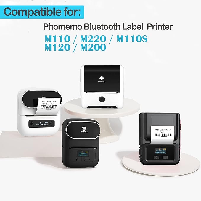 Phomemo 50×30mm Thermal Paper Compatible with Phomemo M110/M120/M220/M200 Label Printer