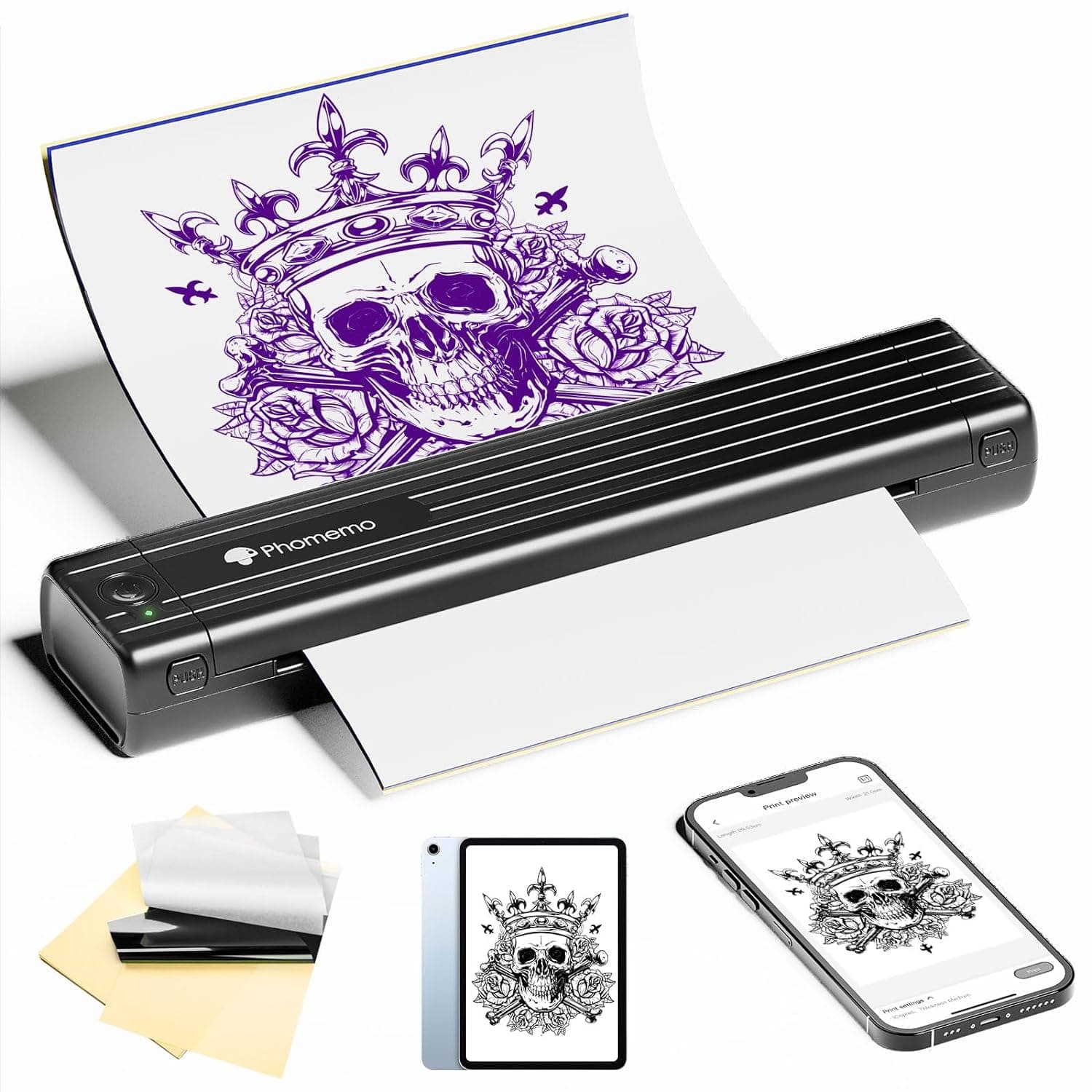 Stampante per stencil per tatuaggi wireless Phomemo TP83