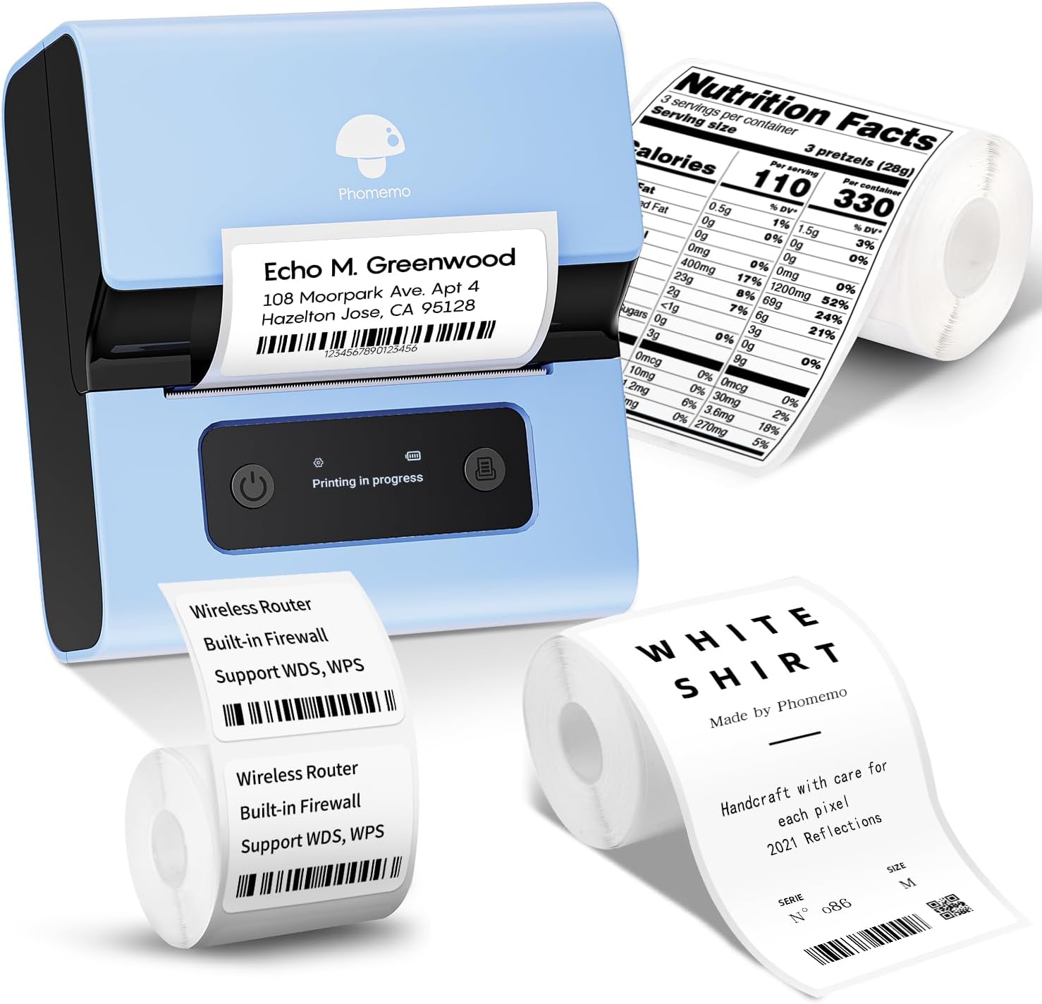 Bluetooth-Thermodrucker M221 Etikettendrucker
