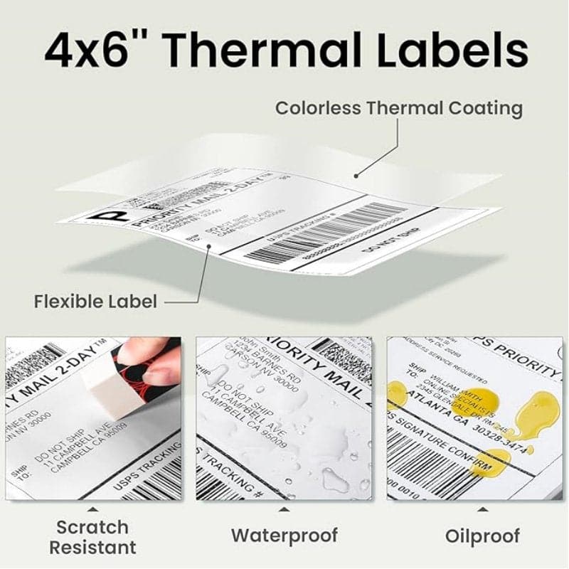 4"x 6'' Sticker Label for Shipping Label - Phomemo