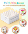 Phomemo M02C Mini Sticker Printer, Mini Printer with DIY Building Blocks Bluetooth Thermal Sticker Maker Machine for Kids & Students, Pocket Printer for Birthday Gift & Desktop Decoration, 200 Pcs,standard printer