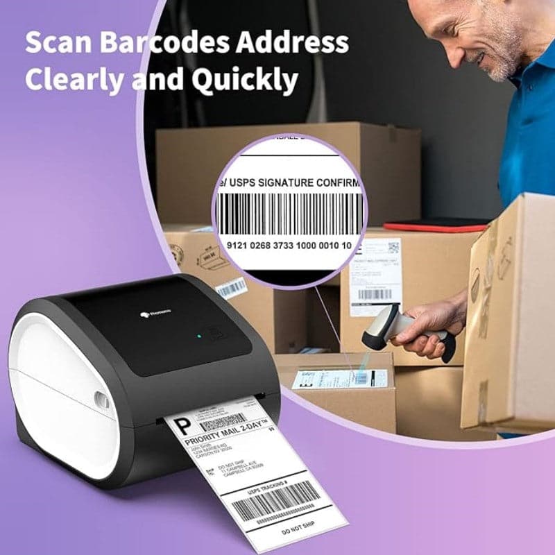 10 Rolls Address & Barcode Labels For Shipping Printer - Phomemo