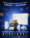 Phomemo Bluetooth Shipping Label Printer with Scale & Built-in Label Bin D422S Thermal Printer & Scale All-in-One, Label Printer for Shipping, Compatible with UPS, USPS, TikTok, Standard Printer