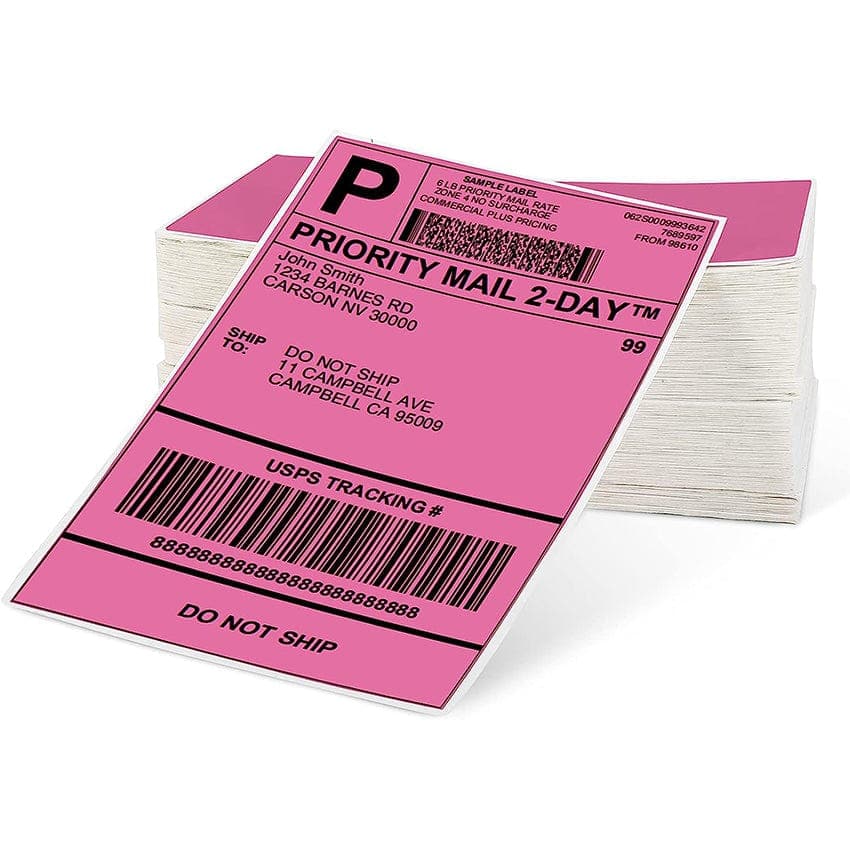 Phomemo 4x6 Thermal Direct Shipping Label, 4''x 6'' Fan-Fold Labels for PM-241-BT/ D520-BT/ PM-246S - Phomemo