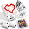 Phomemo M02C Mini Sticker Printer, Mini Printer with DIY Building Blocks Bluetooth Thermal Sticker Maker Machine for Kids & Students, Pocket Printer for Birthday Gift & Desktop Decoration, 200 Pcs,standard printer