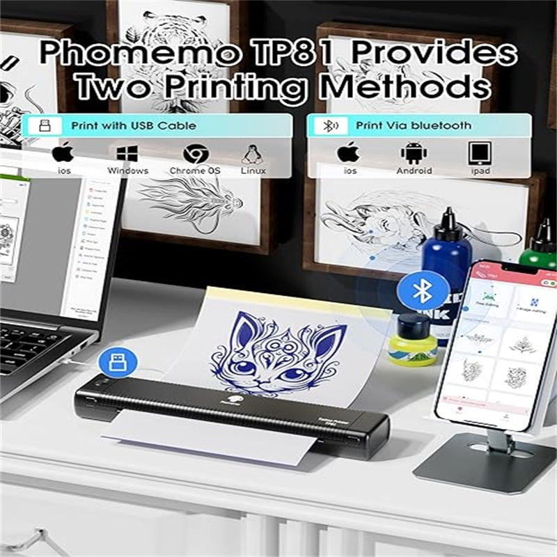 Phomemo TP81 Wireless Tattoo Template Printer (Upgrade)