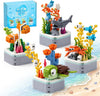 4 Packs Ocean Party Favors for Kids, Ocean Building Set for Boys Girls 597 PCS Phomemo Mini Marine Animals Building Blocks Toy for Goodie Bag Stuffers, Party Favors, Classroom Prizes,Birthday Gift