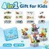 4 Packs Ocean Party Favors for Kids, Ocean Building Set for Boys Girls 597 PCS Phomemo Mini Marine Animals Building Blocks Toy for Goodie Bag Stuffers, Party Favors, Classroom Prizes,Birthday Gift